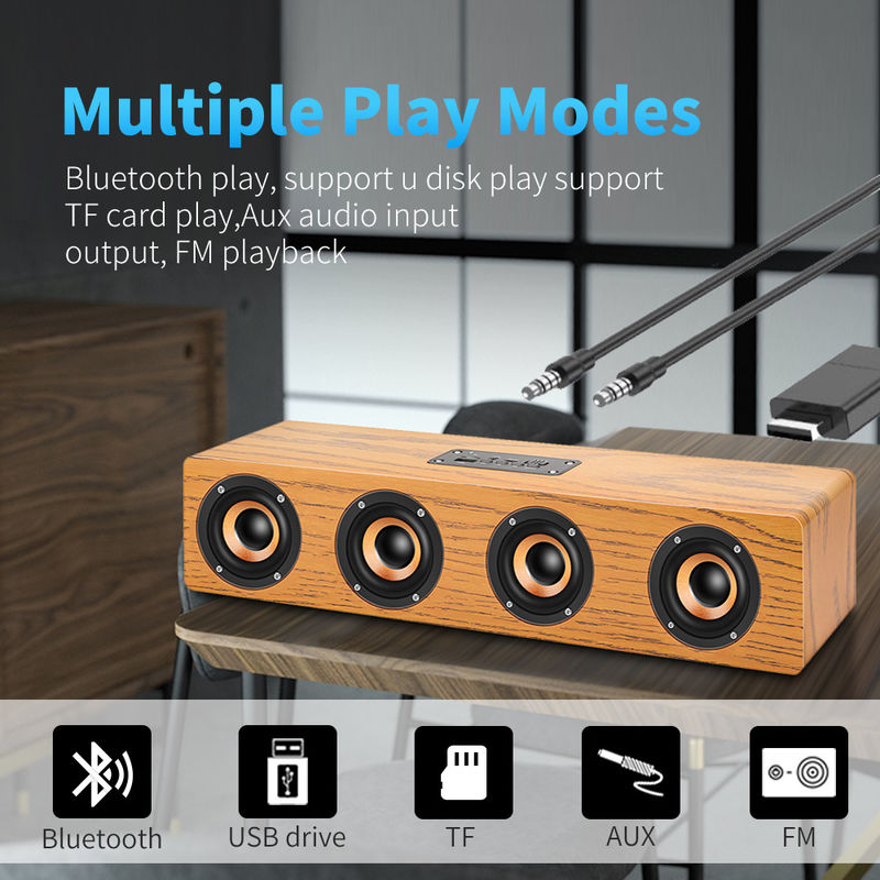 2.1 Channel Wireless Bluetooth Soundbar With 8 Subwoofer Wooden ABS Covered