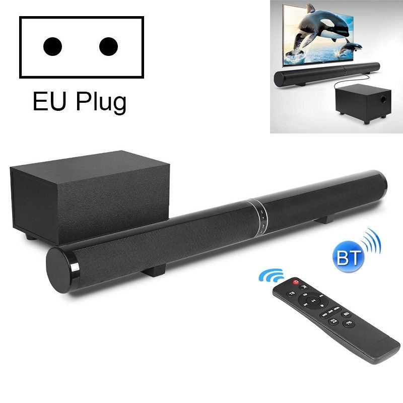 3x1/8x1 Soundbar BS-10 with 120W Output Power and Wooden ABS Black Finish