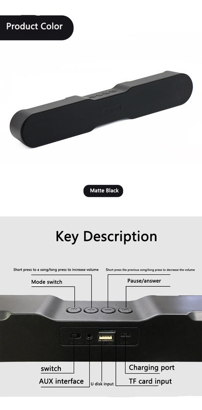 Immersive 120W Wireless Bluetooth Soundbar High Sensitivity and 4Ω Impedance