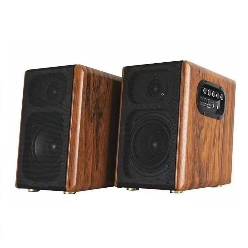 Coaxial Input Active Bookshelf Speakers Enhanced Sound Experience and Wireless Capability