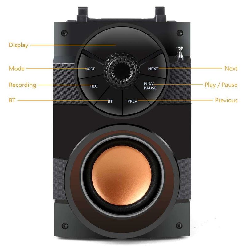 Portable Wireless Trolley Speaker with USB/SD Bluetooth Function 40W Output Power