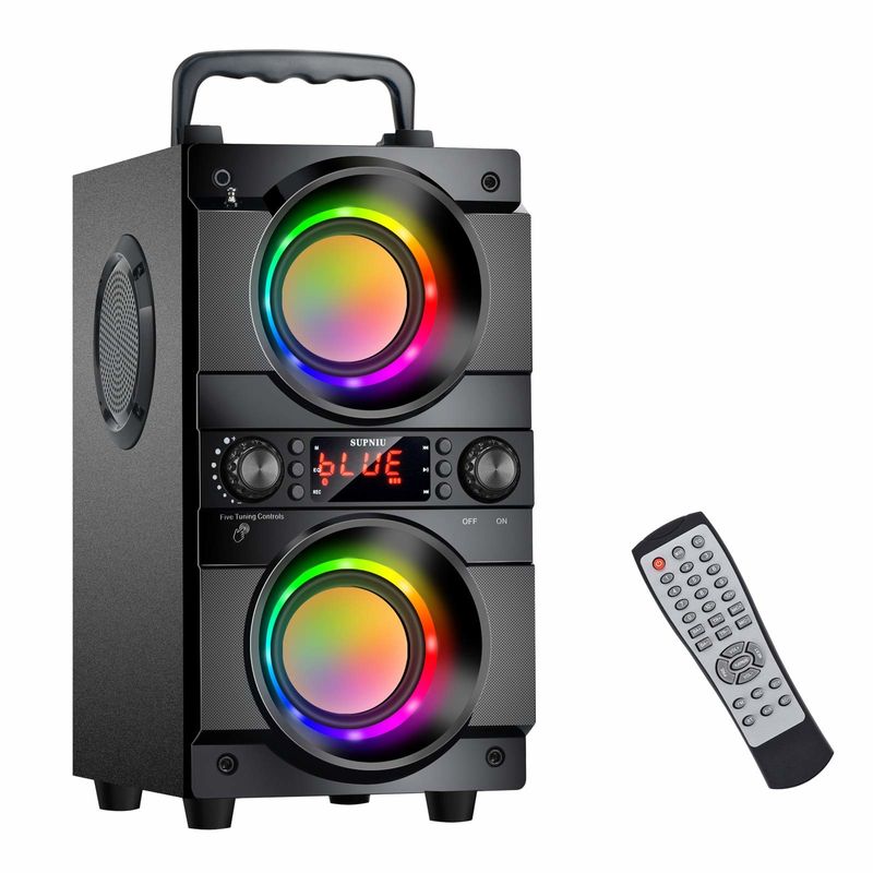 Portable Bluetooth Speaker with USB/SD/AUX Connectivity and 3 Middle Speaker