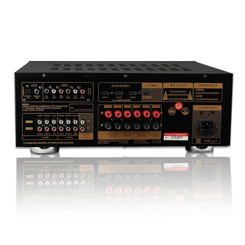 5.1 Channel Crystal Clear Bluetooth Audio Amplifier with Wireless System and 4K HDMI