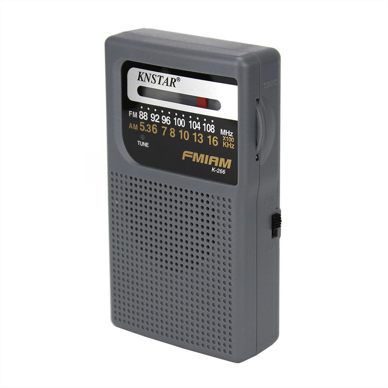FM 530-1600KHz Portable Clock Radio with High Sensitivity in ABS and Earphone Jack