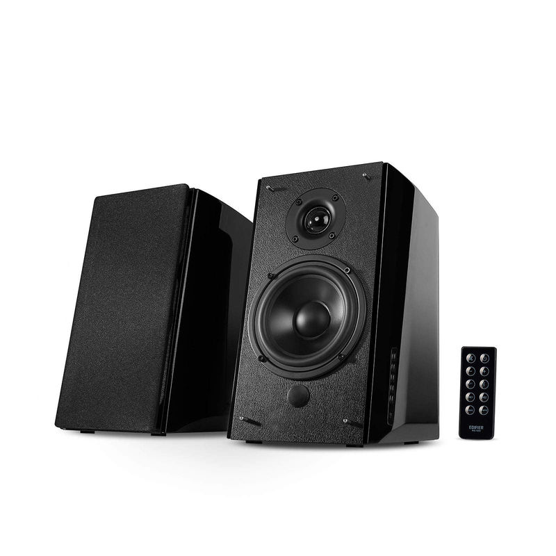Wooden Bookshelf Speakers With TWO-WAY Audio Crossover and Medium Bass for Sound