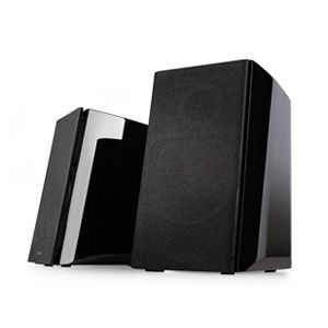 Wireless Wooden Bookshelf Speakers With Medium Bass and Silk Film Pitch Unit