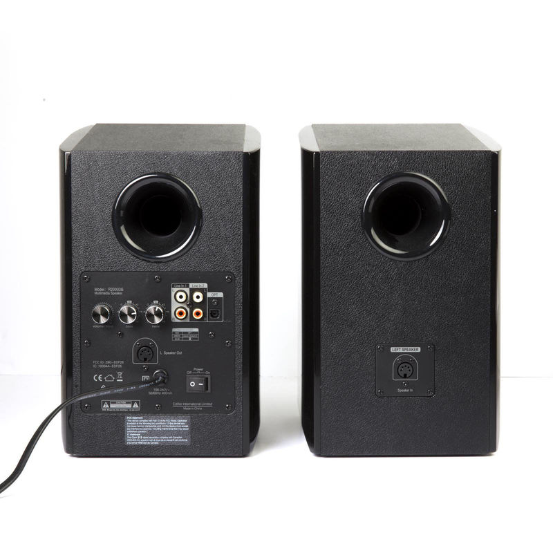 Wireless Wooden Bookshelf Speakers With Medium Bass and Silk Film Pitch Unit