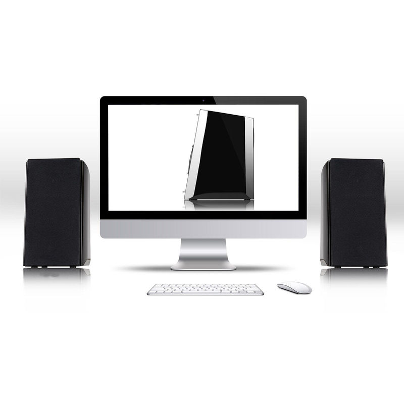 Wireless Wooden Bookshelf Speakers With Medium Bass and Silk Film Pitch Unit