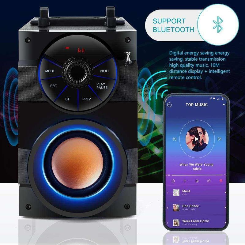Plastic Cabinet Material Trolley Speaker with 2 Channels 2.0 50Hz-18kHz Frequency Range