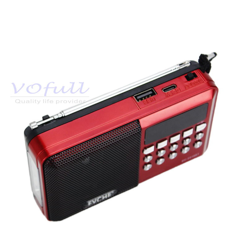 4OU 2 Inches Speaker Portable Radio Player With Built in TWS And Flashlight