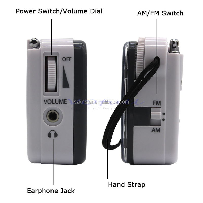 AUX Input FM Radio With AM/FM Black/Grey Colour USB Port And TF Card