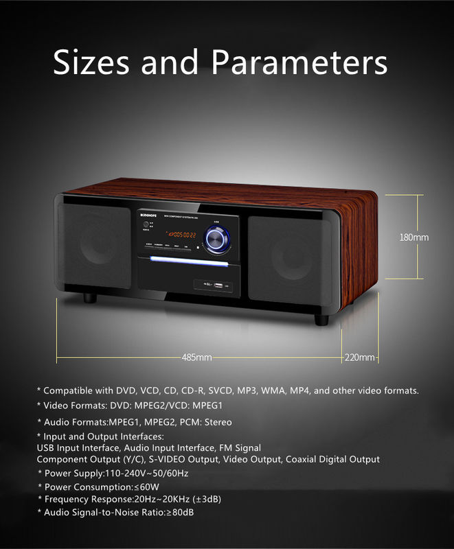 Sleek Design High Density Sheet Dual Channel Bookshelf Speaker with Remote for Movie