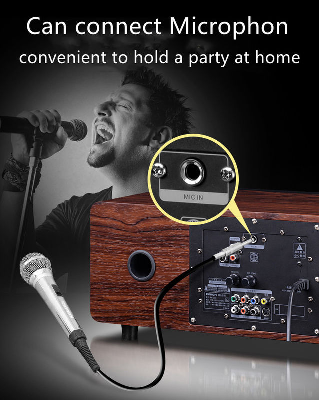 Sleek Design High Density Sheet Dual Channel Bookshelf Speaker with Remote for Movie