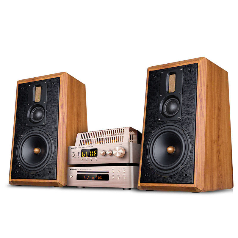 Battery-Powered Modern 3-Way Bookshelf Speaker with Wide Frequency Range 45-20KHz