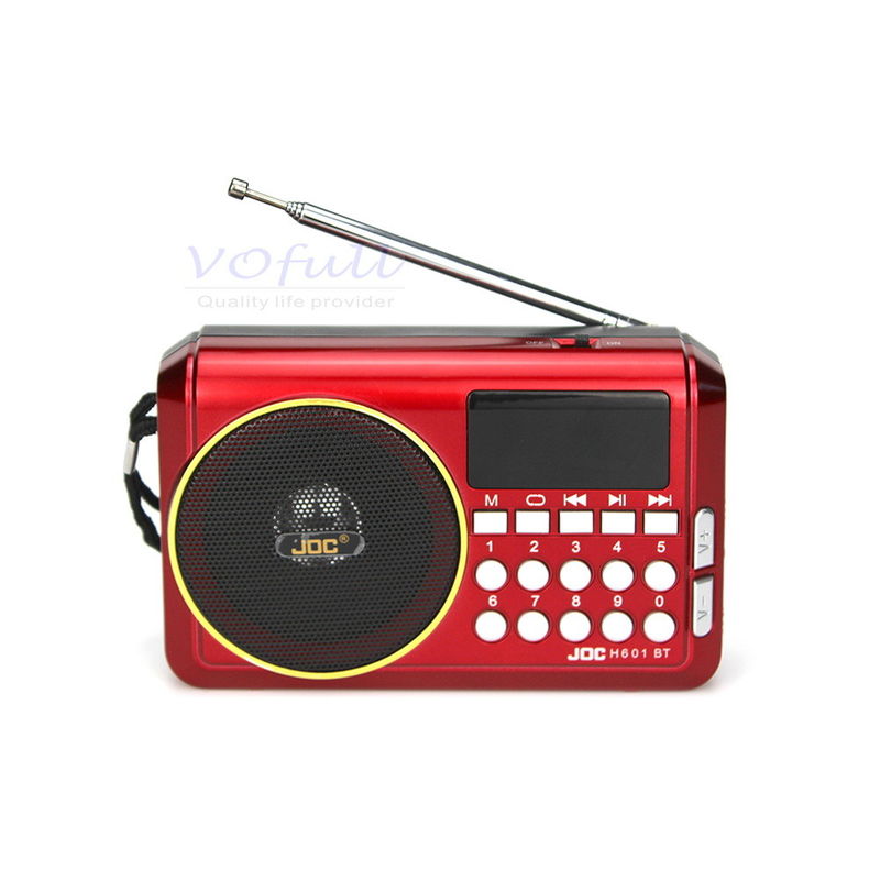 FM/MW/SW 3 Band Coffee/Wooden Rechargeable Portable Radio with Built In Speaker and USB/TF Slot
