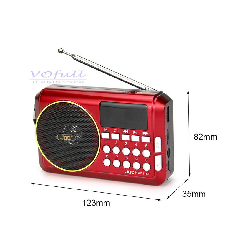 FM/MW/SW 3 Band Coffee/Wooden Rechargeable Portable Radio with Built In Speaker and USB/TF Slot