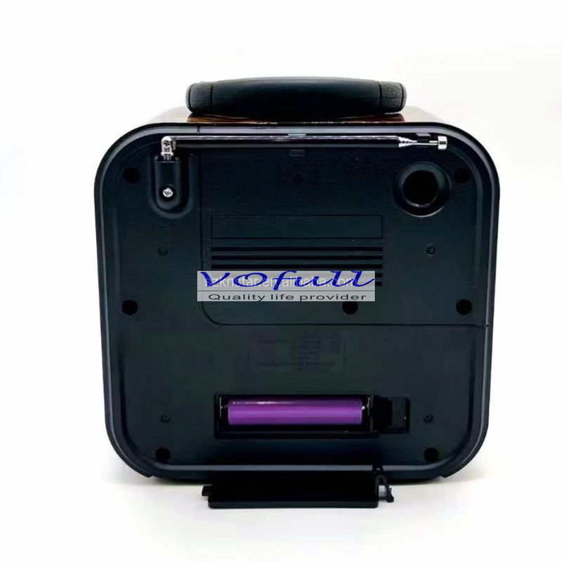 Rechargeable Battery Powered Portable AM / FM 3 Band Clock Radio with Built in Speaker