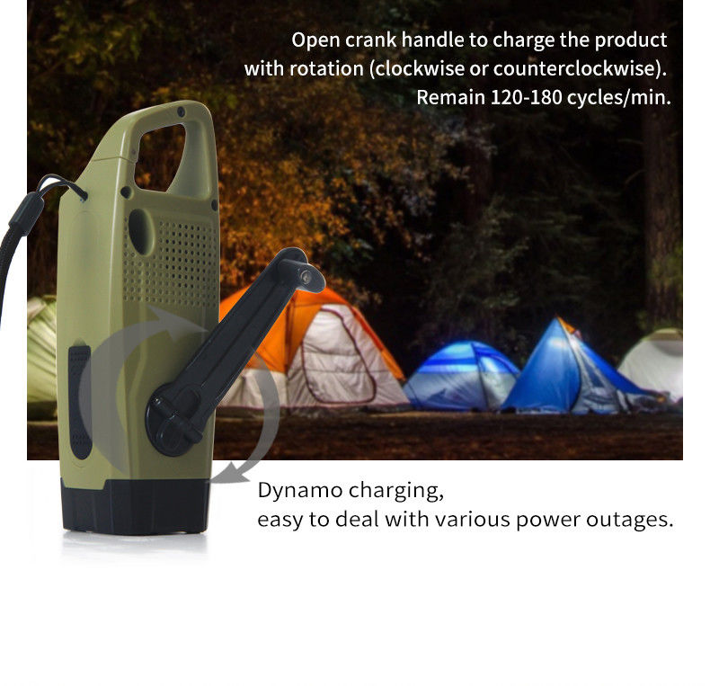 Plastic Waterproof Emergency Radio AM/FM Radio and NOAA Weather Alerts for Emergency Communications