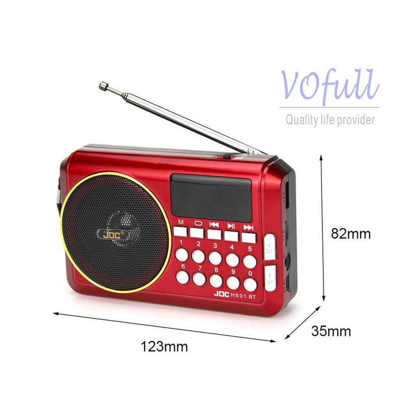 FM/MW/SW 3 Band Portable Radio Player with Power Supply of Rechargeable Battery Pack