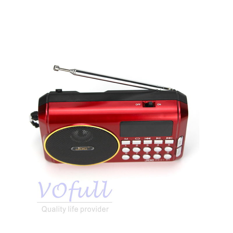 FM/MW/SW 3 Band Portable Radio Player with Power Supply of Rechargeable Battery Pack