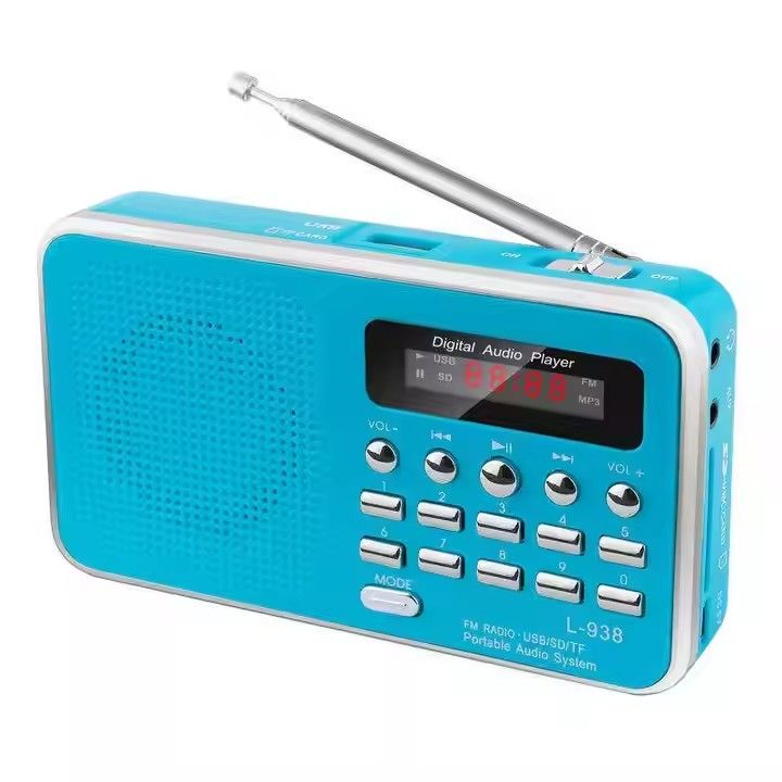 Built-In Speaker Portable Radio Player FM/MW/SW 3 Band Rechargeable Battery Pack for On-The-Go Listening