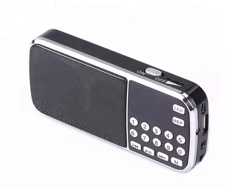 USB/TF Slot Portable Radio Player with FM/MW/SW 3 Band and Built-In Speaker