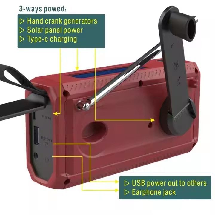 AM/FM Radio Waterproof Emergency Radio with LED Flashlight and NOAA Weather Alerts