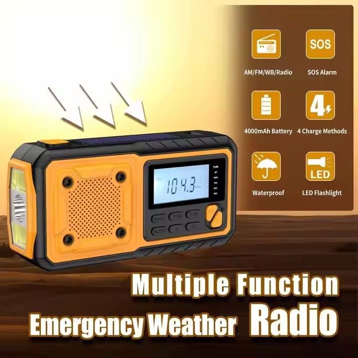 Long Battery Life Emergency Radio Durable Plastic Design for Essential Emergency Communication